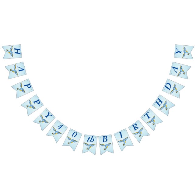 Grattis på födelsedagen Whimsique Fflygande Söt Bl Vimplar (Alla)