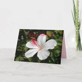 Grattis på födelsedagen White Hibiscus Card Kort