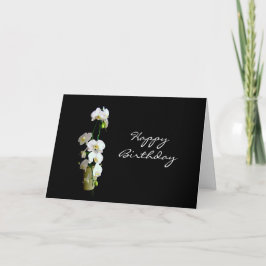 Grattis på födelsedagen White Orchids Kort