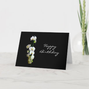 Grattis på födelsedagen White Orchids Kort