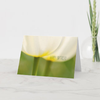 Grattis på födelsedagen White Tulips Card Kort
