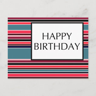 grattis på födelsedagen (wineStripes) Vykort