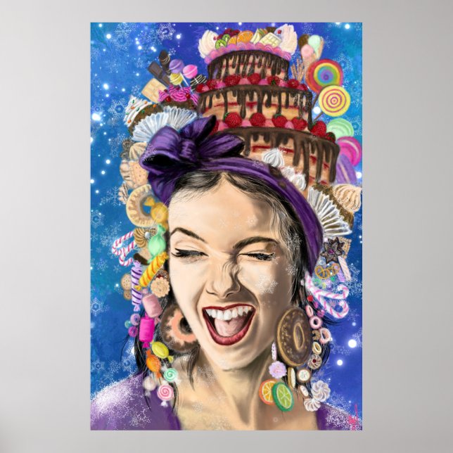 Grattis på födelsedagen Woman Poster (Framsidan)