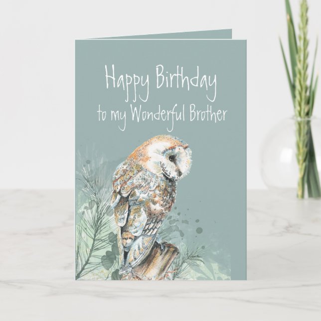 Grattis på födelsedagen Wonderful Brother Barn Ugg Tack Kort (Framsida)