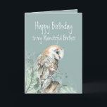 Grattis på födelsedagen Wonderful Brother Barn Ugg Tack Kort<br><div class="desc">Om din underbara broder kärlek uggla,  naturen eller djurlivet kommer han att kärlek detta födelsedagskort</div>
