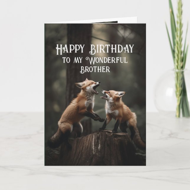 Grattis på födelsedagen Wonderful Brother Friend F Kort (Framsida)