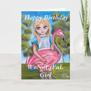 Grattis på födelsedagen, WoNdErFuL Girl Alice i un Kort