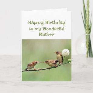 Grattis på födelsedagen Wonderful Mamma Roligt Bir Kort
