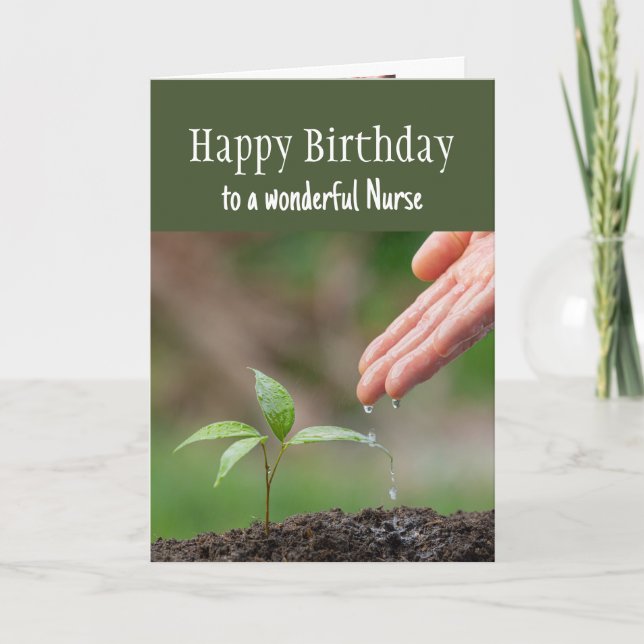 Grattis på födelsedagen Wonderful Nurse Kort (Framsida)