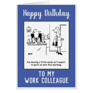 Grattis på födelsedagen Work Colleague Hälsningskort