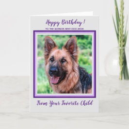 Grattis på födelsedagen Worlds Best Hund Mamma Pur Kort