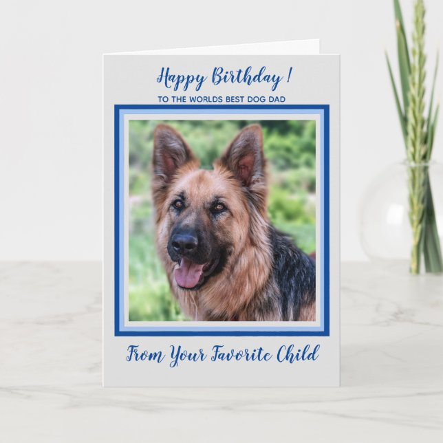 Grattis på födelsedagen - Worlds Best Hund Pappa - Kort (Framsida)