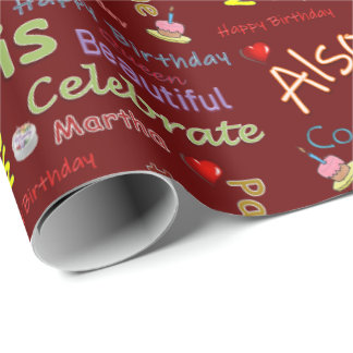 Grattis på födelsedagen Wrapping Papper Martha Presentpapper