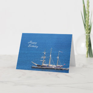 Grattis på födelsedagen - yacht kort