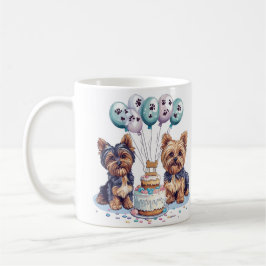 Grattis på födelsedagen Yorkie Hund Kaffemugg
