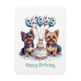 Grattis på födelsedagen Yorkie Hund Magnet