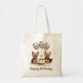 Grattis på födelsedagen Yorkie Hundar Tygkasse