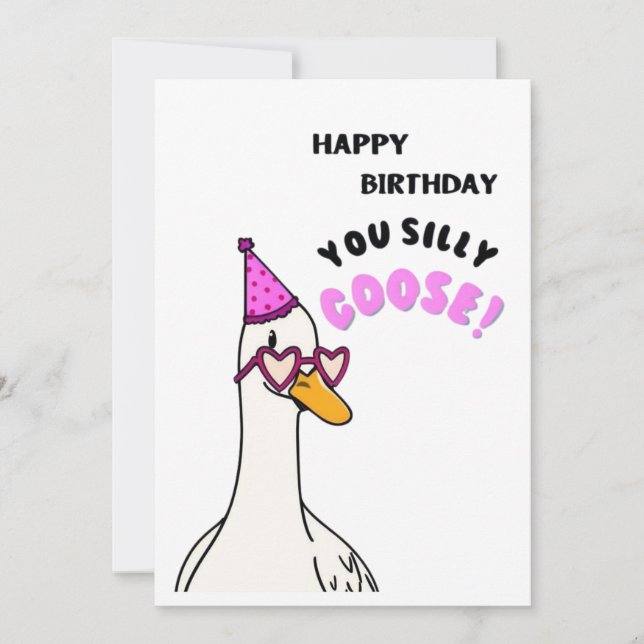 Grattis på födelsedagen You Fånig Goose Tack Kort (Framsida)