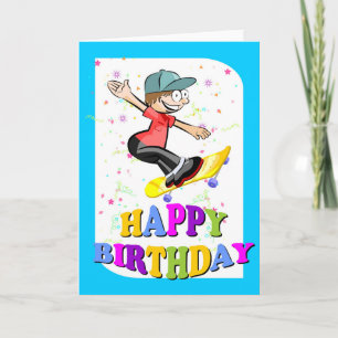 Grattis på födelsedagen ytterlighetskateboarder kort