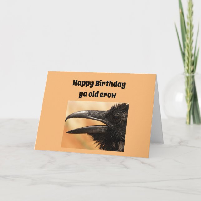 Grattis på födelsedagen yyyyyyllekort för kråka kort (Framsida)