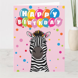 Grattis på födelsedagen Zebra Kort