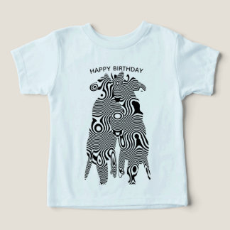 Grattis på födelsedagen Zebrartryck T Shirt