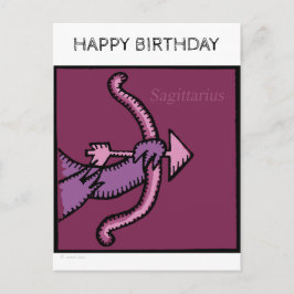 Grattis på födelsedagen Zodiac Sign Sagittarius vy Vykort