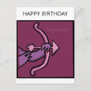 Grattis på födelsedagen Zodiac Sign Sagittarius vy Vykort