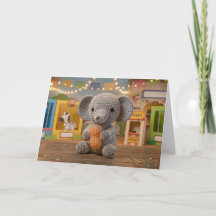 Grattis på födelsedagen Zoo Elefant och målarbild
