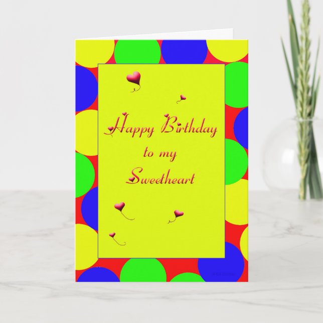 Grattis på födelsedagenälskling kort (Framsida)