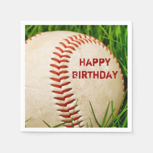 Grattis på födelsedagenbaseball pappersservett