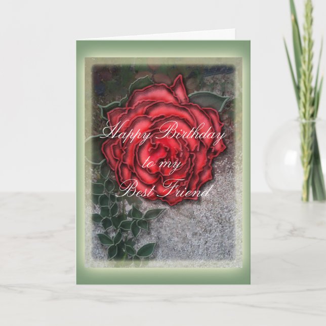 Grattis på födelsedagenbästa vän kort (Framsida)