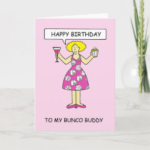 Grattis på födelsedagenBunco kompis Kort