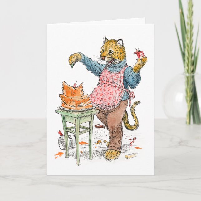 Grattis på födelsedagenCheetahkort Kort (Framsida)