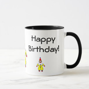 Grattis på födelsedagenclown mugg
