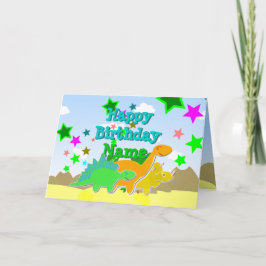 Grattis på födelsedagenDinosaurs ditt kända kort