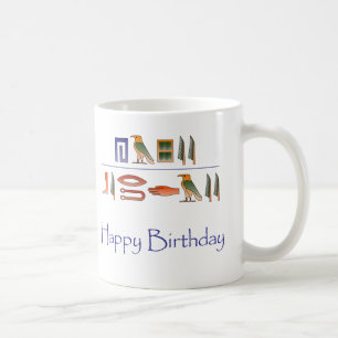 Grattis på födelsedagenegyptierHieroglyphics Kaffemugg