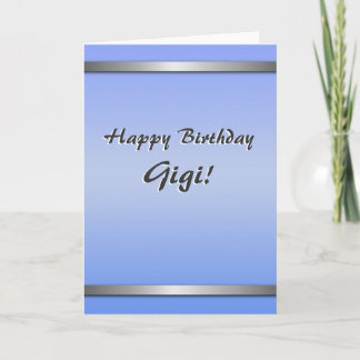 Grattis på födelsedagenGigi kort (enkelt, tomt på