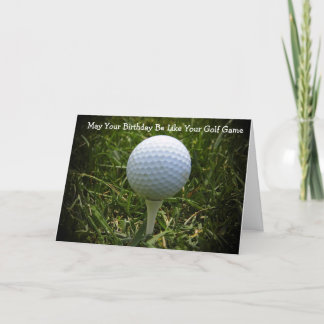 Grattis på födelsedagenhälsningkort för golfaren! kort