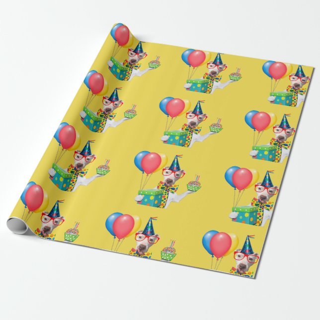 Grattis på födelsedageninpackning presentpapper (Utrullad)