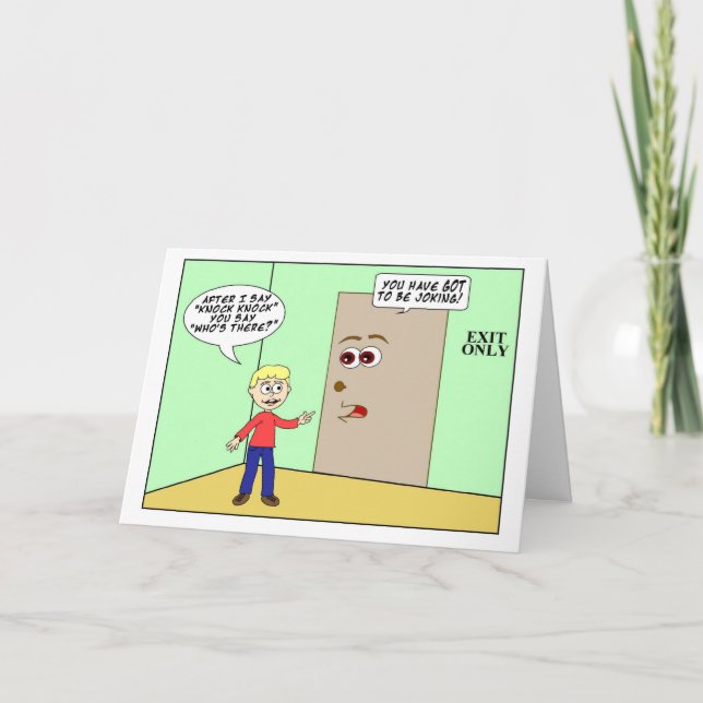 Grattis på födelsedagenKnackning-Knackning humor Kort (Framsida)