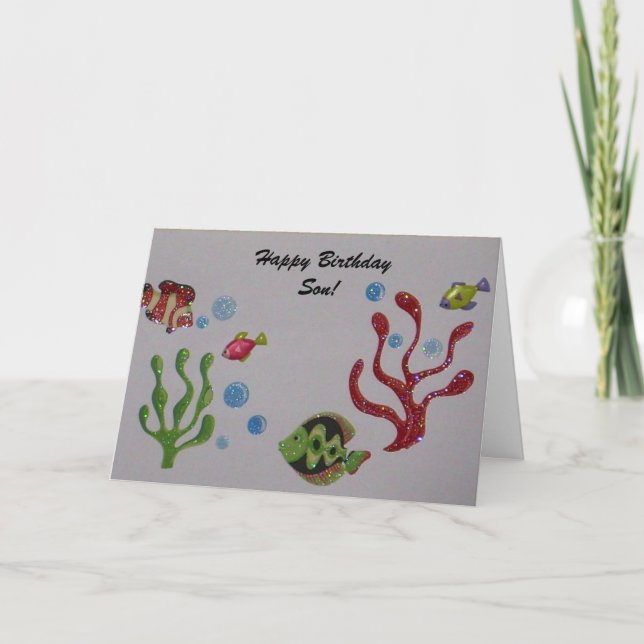 Grattis på födelsedagenkort för sonen! kort (Framsida)