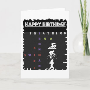 Grattis på födelsedagenkort för Triathlete Kort