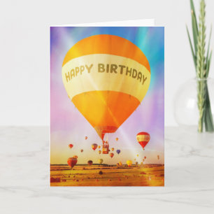 Grattis på födelsedagenkort: Luftballonger Kort