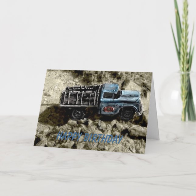 Grattis på födelsedagenlastbil kort (Framsida)