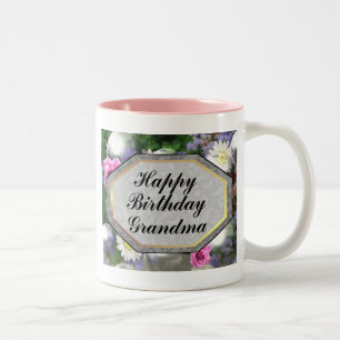 Grattis på födelsedagenmormor Två-Tonad mugg