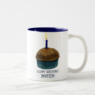 Grattis på födelsedagenmuffin Två-Tonad mugg
