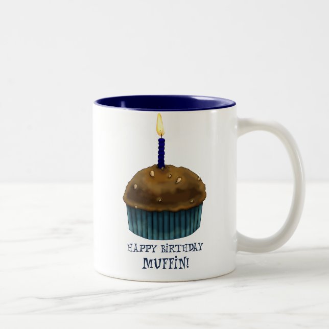 Grattis på födelsedagenmuffin Två-Tonad mugg (Höger)