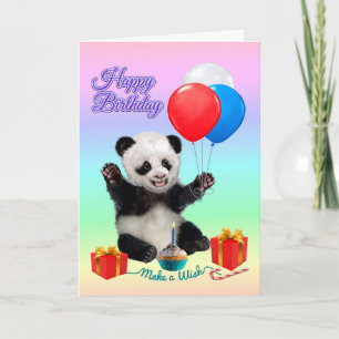 GRATTIS PÅ FÖDELSEDAGENPANDA KORT