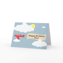 Grattis på födelsedagenpappa - flygplanpappa